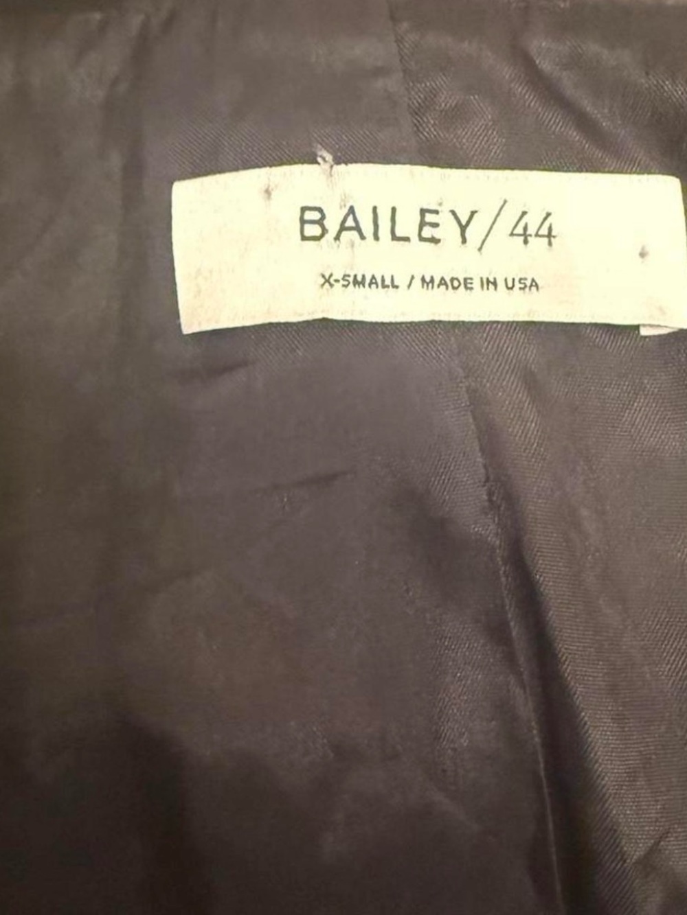 Navy Velvet Blazer Bailey/44 with black Satin Lapel size XS - Picture 5 of 6